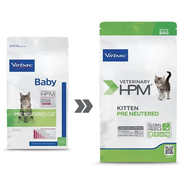 VIRBAC HPM Cat Baby Pre Neutered 400g